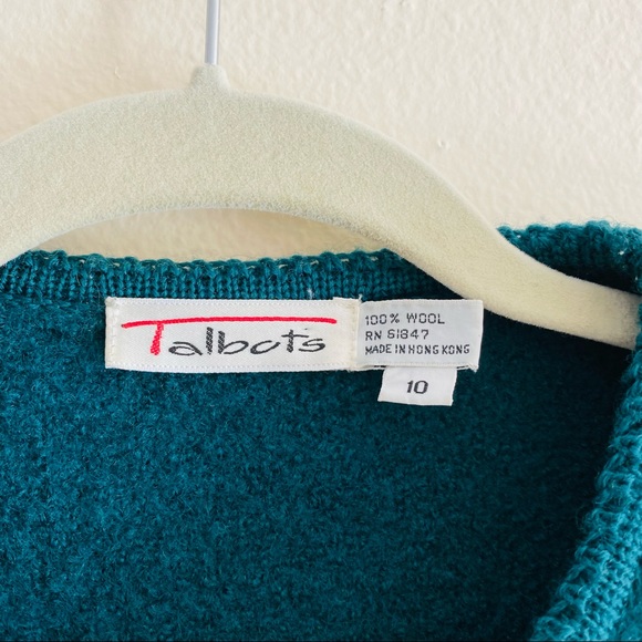 Vintage Talbots emerald green 100% wool jacket blazer - Picture 7 of 8